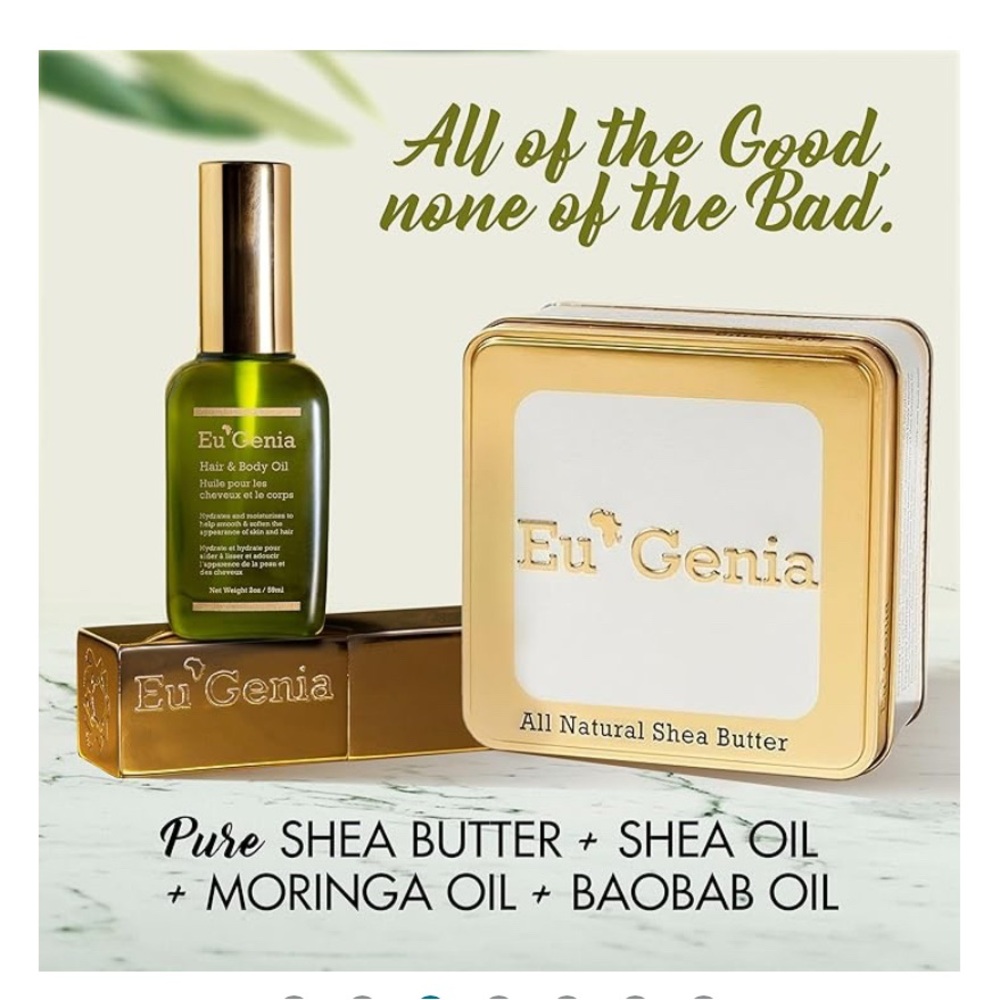 Eu’Genia All Natural Shea Butter and Hair & Body Oil Set - Picture 4 of 6